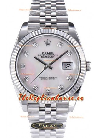 Rolex Datejust 126334 41MM ETA3235 72 Horas Energía Dial Perla Jubilee Réplica Espejo 1:1