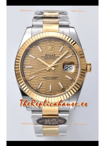 Rolex Datejust Movimiento Cal.3235 Réplica Espejo 1:1 Acero 904L 41MM - Dial con Motivo Estriado