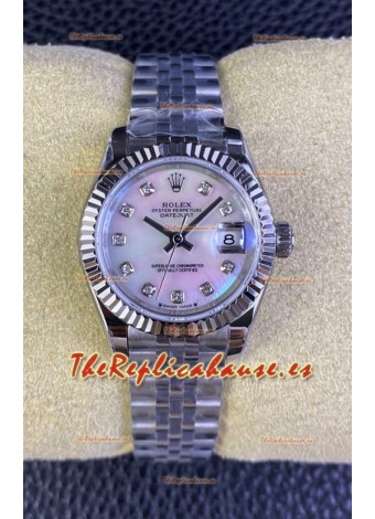 Rolex Datejust 28MM Reloj Suizo en 904L Dial Perla - Réplica Espejo 1:1
