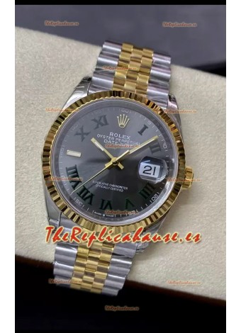 Rolex Datejust 36MM Movimiento Cal.3135 Movement Reloj Réplica Suizo Acero 904L Steel Dial Gris de Dos Tonos