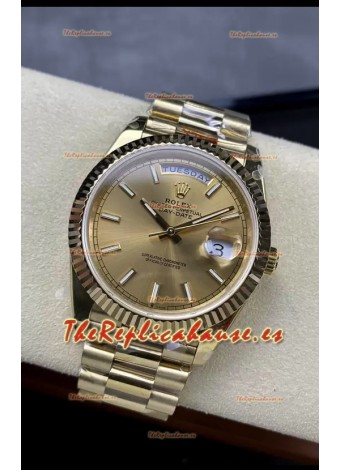 Rolex Day Date Presidential Oro Rosado 18K Reloj 40MM - Dial Oro Calidad Espejo 1:1