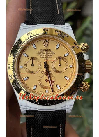 Rolex Cosmograph Daytona DiW Golden Essence Reloj Fibra de Carbono Movimiento Cal.4130