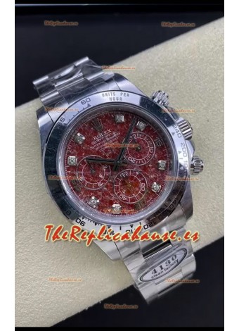 Rolex Cosmograph Daytona Grossular Rubellite Dial Original Movimiento Cal.4130 - Reloj Acero 904L