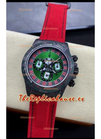 Rolex Daytona DiW NTPT Carbon Lucky Player Casino Reloj Réplica Suizo Espejo 1:1