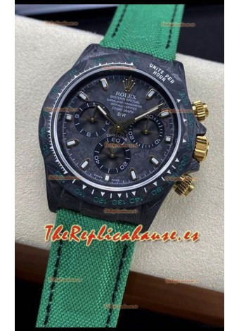 Rolex Daytona DiW Edition "Todo Negro/Verde" Reloj Caja Carbono Forjado Réplica Espejo 1:1