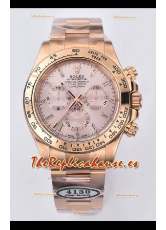 Rolex Cosmograph Daytona M116515ln-0061 Dial Oro Rosado Sundust Movimiento Original Cal.4130 - Reloj Acero 904L