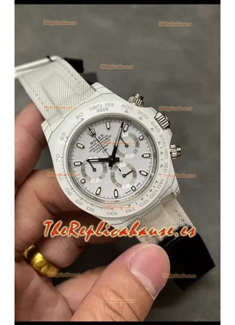 Rolex Cosmograph Daytona Edición DiW Reloj Fibra de Carbono Blanco - Movimiento Cal.4130