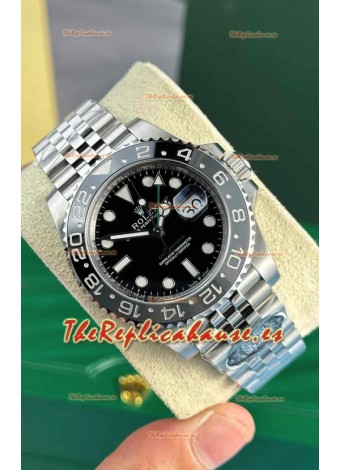 Rolex GMT Masters II 126710GRNR "Bruce Wayne" 904L Correa Jubilee Reloj Réplica Suizo Acero