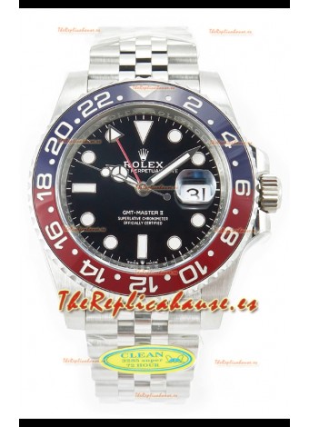 Rolex GMT Masters II 126710BLRO Cal.3285 72 Hours Correa Power Jubilee Réplica Suiza Acero 904L