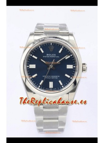 Rolex Oyster Perpetual REF#126000 36MM Movimiento Suizo Réplica Suiza Dial Azul Acero 904L Reloj Réplica a Espejo 1:1