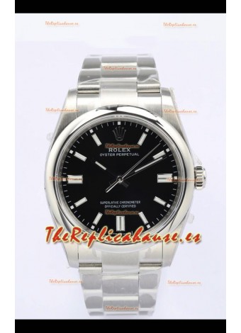 Rolex Oyster Perpetual REF#126000 36MM Movimiento Suizo Réplica Suiza Dial Negro Acero 904L Reloj Réplica a Espejo 1:1