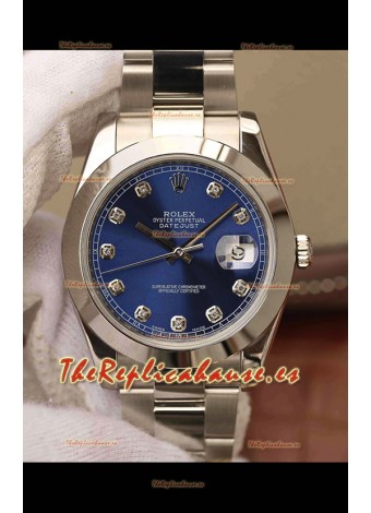 Rolex Datejust 41MM Movimiento Cal.3135 Reloj Réplica Suizo en Acero 904L Dos Tonos Dial Gris