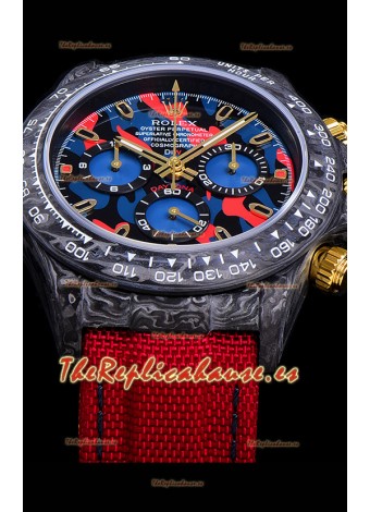 Rolex Daytona DiW Edición Dial Multicolor Caja de Carbono Forjado Réplica a Espejo 1:1