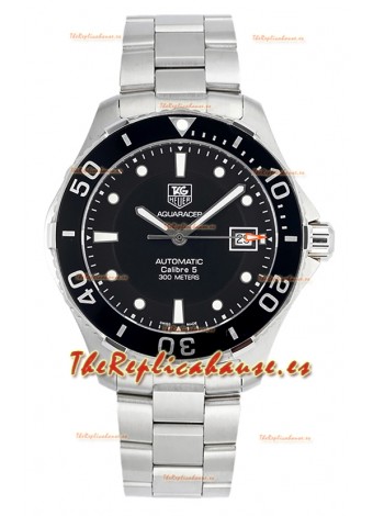 Tag Heuer Aquaracer Calibre 5 Reloj Réplica Espejo 1:1 Dial Negro Acero 904L 41MM