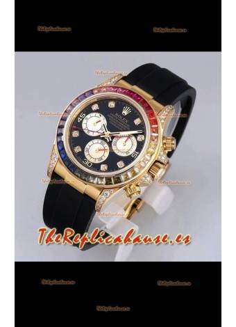 Rolex Cosmograph Daytona 116598 Oro Amarillo a Espejo 1:1 Movimiento Cal.4130 Reloj de Acero 904L