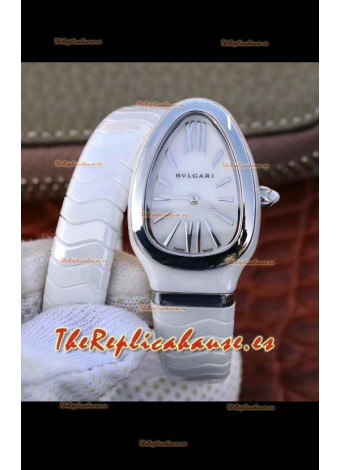 Bvlgari Edición Serpenti Reloj Réplica en Cerámica Blanca Calidad a Espejo 1:1