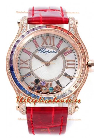 Chopard Happy Sport Reloj Réplica Suizo Automático Caja en Oro Rosado - 36MM Ancho