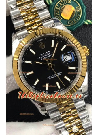 Rolex Datejust 126333 41MM Cal.3135  Reloj Réplica Suizo a Espejo 1:1 En Dial Negro 904L