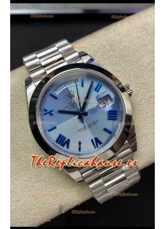 Rolex Day Date M228206-0001 Acero 904L 40MM - Dial Azul Ice Réplica a Espejo 1:1