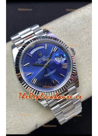 Rolex Day Date M228206-0015 Acero 904L 40MM - Dial Azul Réplica a Espejo 1:1