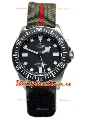 Tudor Pelagos FXD Caja Titanio Réplica Espejo 1:1 Dial Negro En Correa Negra Nato