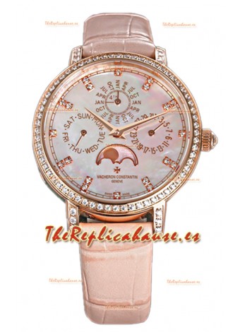 Vacheron Constantin Traditionelle Perpetual Calendar Ultra-Thin Oro Rosado Réplica Suiza 