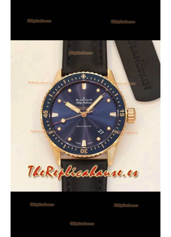 Blancpain Fifty Fathoms BATHYSCAPHE Reloj Réplica Suizo a espejo 1:1 Oro Rosado