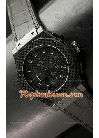 Hublot Big Bang Reproducción Reloj Suizo Todo Carbón