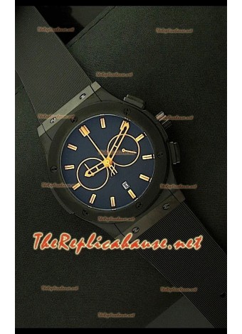 Hublot Vendome Cronógrafo PVD Reloj Japonés - Marcas Amarillas