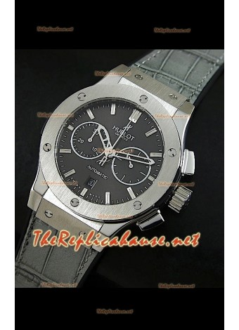 Hublot Classic Fusion Swiss Watch, esfera gris con malla
