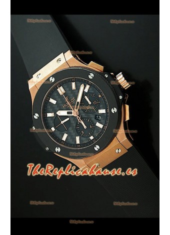 Hublot Big Bang Pink Gold Réplica Suiza- 1:1 Réplica Espejo Esfera de carbón
