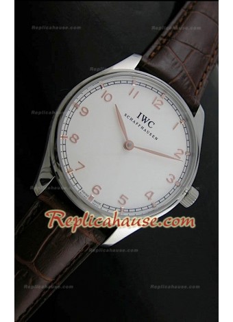 Reloj con Esfera Blanca  IWC Wendeng Manual 