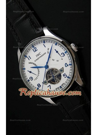 IWC Tourbilon Reproducción Japonesa del Reloj con Esfera Blanca