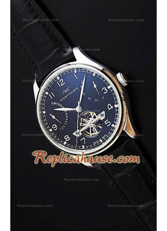 IWC Tourbilon Reproducción Japonesa del Reloj con Esfera de color Negro