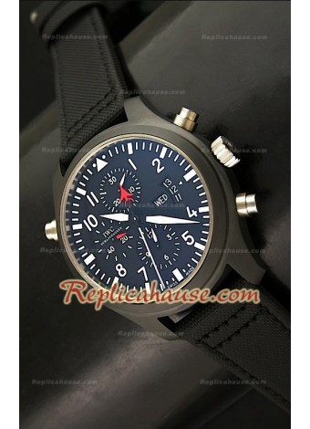 IWC Top GunEdición Superlume Completamente de Cerámica - Reloj de Reproducción Escala 1:1