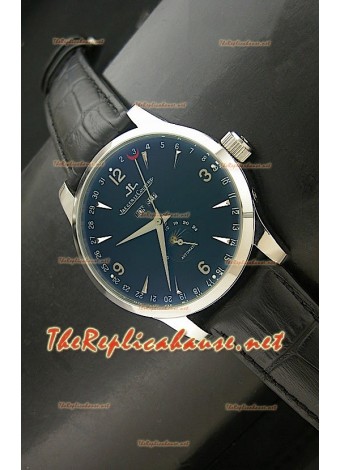 Reloj japonés Jaeger LeCoultre Moonphase con esfera negra 