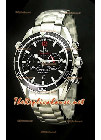 Omega Seamaster Planet Ocean Reloj Crónografo Japonés en Bisel Negro