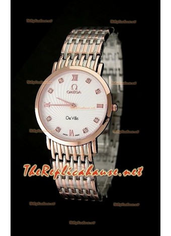 Omega Deville Reproducción Japonesa Reloj para Hombre en dos Tonos 