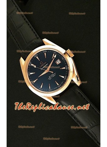 Omega Seamaster Aqua Terra Reproducción Reloj Suizo en Oro Rosa