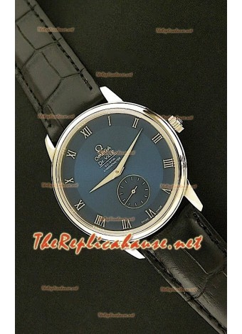 Omega Deville Reloj Automático Japonés en Acero con Esfera en Azul oscuro