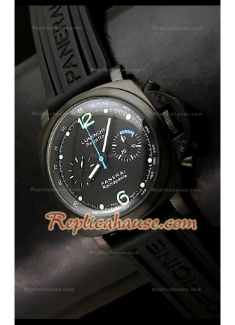 Panerai Lumenor PAM332 Rattrapante Flyback Reloj Suizo en PVD 