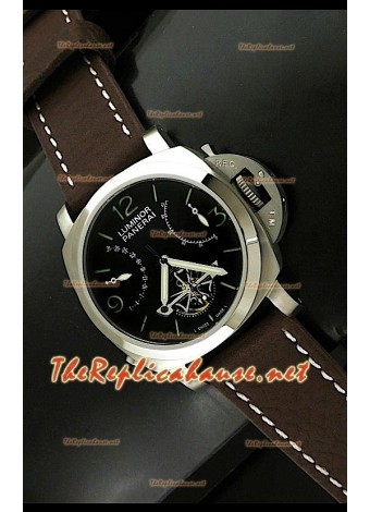 Panerai Lumenor Reloj Tourbilon Con Reserva de Energía de 44MM - Esfera de color Negro