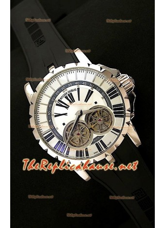 Roger Dubuis Excalibur Chronoexcel Dual Tourbilon con Esfera Blanca