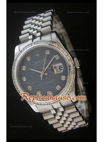 Rolex Datejust Reproducción Reloj Suizo con Esfera Perla