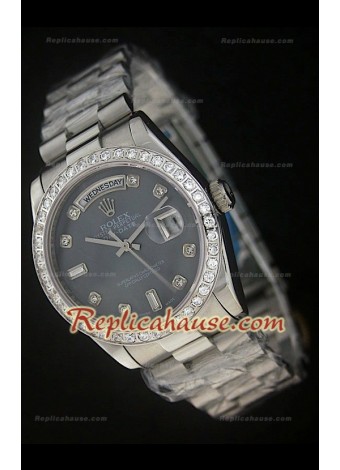 Rolex DayDate Reproducción Reloj Suizo con Esfera Perla 