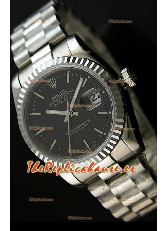 Rolex Réplica Datejust Mens Reloj Suizo Esfera Negra – 41MM