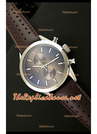 Tag Heuer SLR 300 Reloj Cronógrafo en Correa de Piel - Esfera Marrón