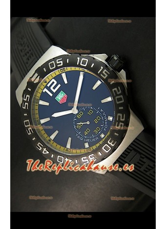 Tag Heuer Formula 1 Réplica Japonesa en Movimiento de Cuarzo – Esfera y Bordes Amarillos