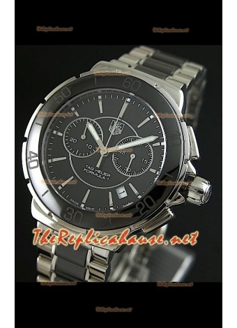 Tag Heuer Formula 1 para damas, en negro, con cronómetro. Réplica 1:1
