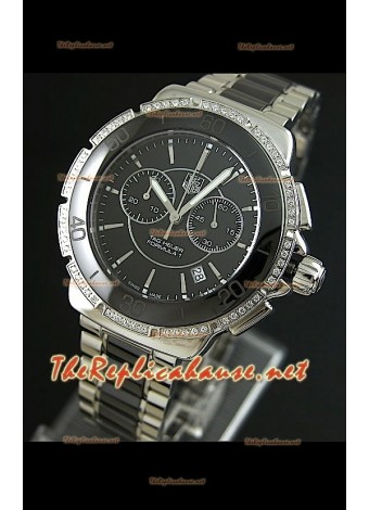 Tag Heuer Formula 1 para damas, en negro, con cronómetro. Réplica 1:1